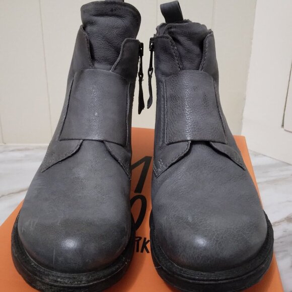 MIZ MOOZ | Gray Ankle Boots "Nicholas" Soft Leather Side Zip | Size EU38 - Picture 3 of 9
